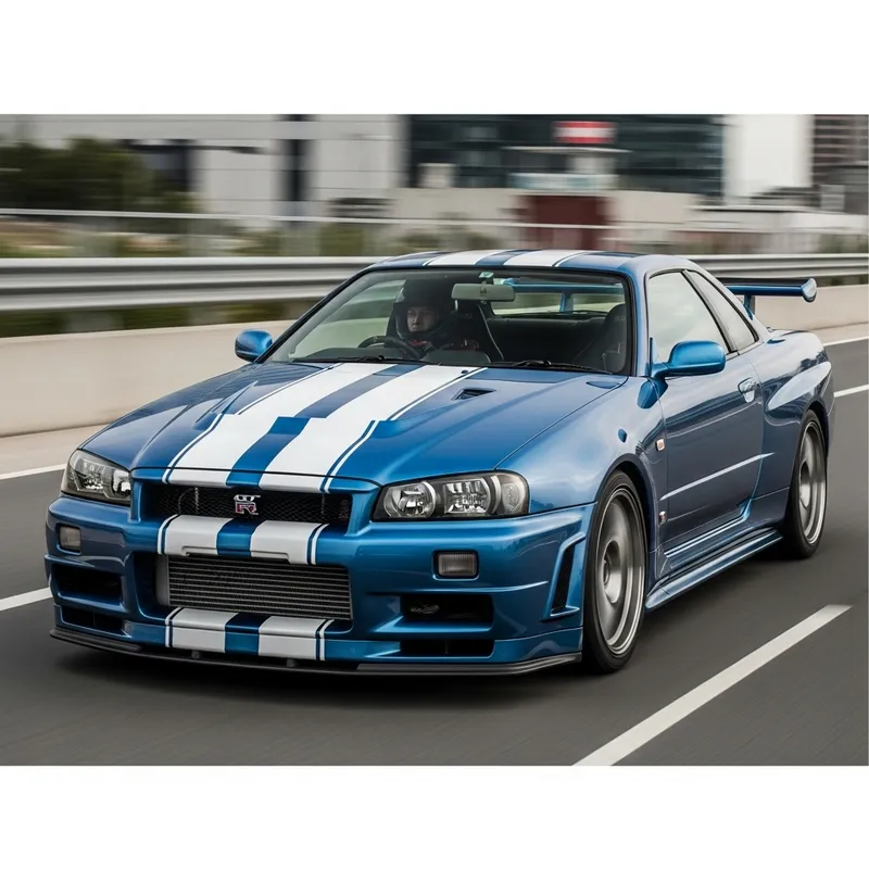 Nissan Skyline R34 from Fast and Furious | High-Performance Action Car