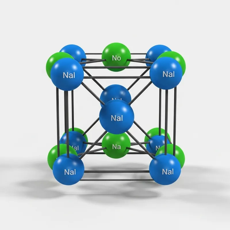 Creating a Detailed 3D Model of NaCl - Geometric Harmony of Crystal Structure