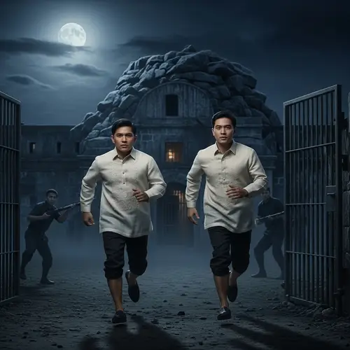 Escape of Jose Rizal and Ilias: Filipino Attire Running Scene