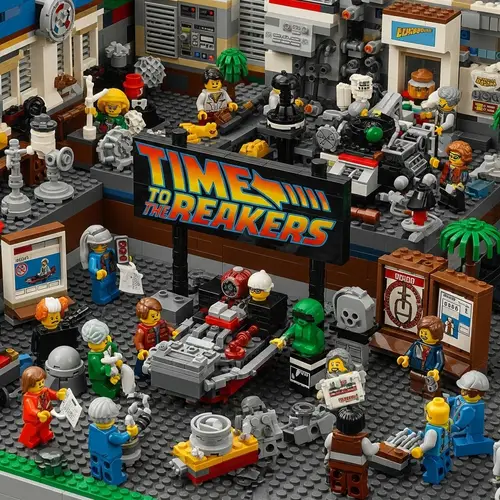 Epic Lego Back to the Future Scene - Time Breakers