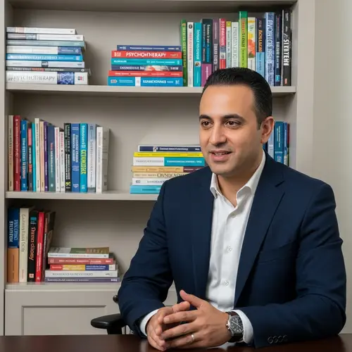 Professional Middle-Eastern Psychotherapist in Calming Office