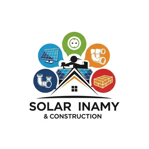 Solar Panel Installation & Construction Company Logo Design