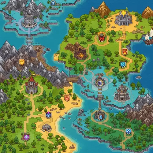 Epic Pixel Art Map for Adventurers