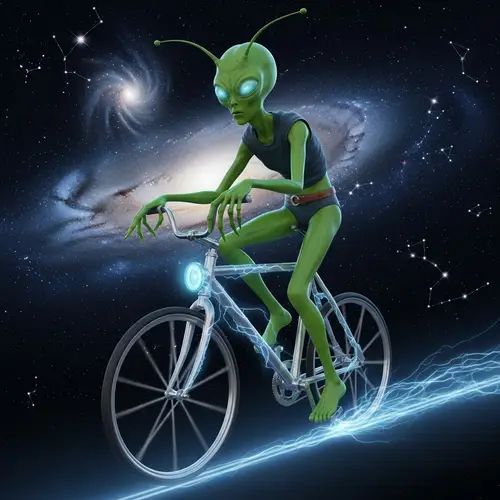 Alien Cycling in Far-Off Galaxy | Advanced Alien Technology