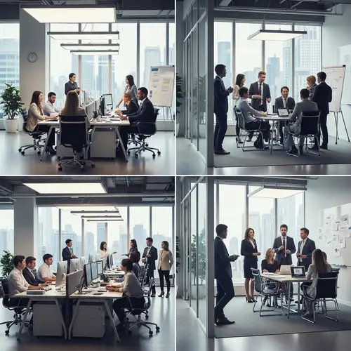 Modern Public Relations Agency: Dynamic Office Environment