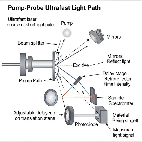 Pump-Probe Ultrafast Light Path Diagram | Scientific Study