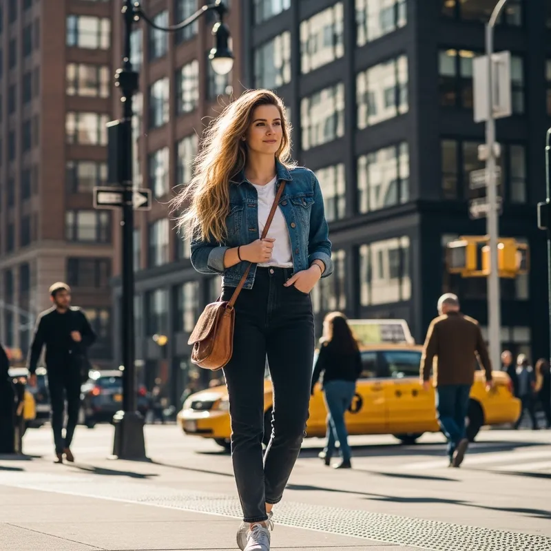 Stylish Blonde Woman in Urban Setting | Website