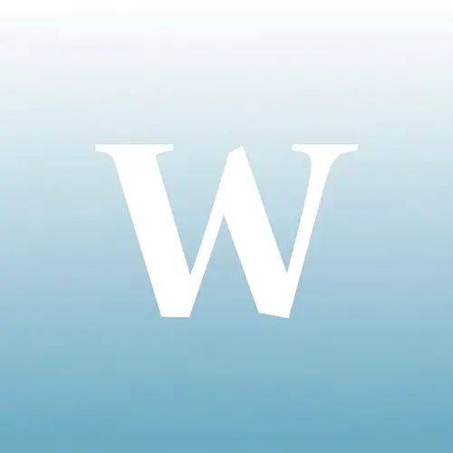 Creative W Letter Logo Design in White on Light Blue Background