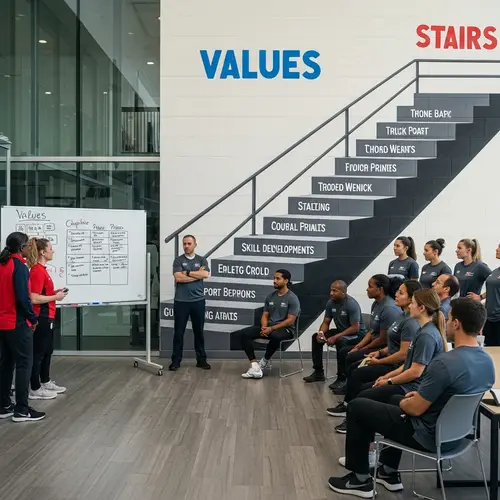 Sport Development Organization Focused on Values and Stairs