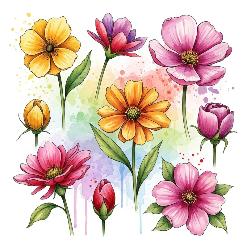Stunning Watercolor Flower Illustrations