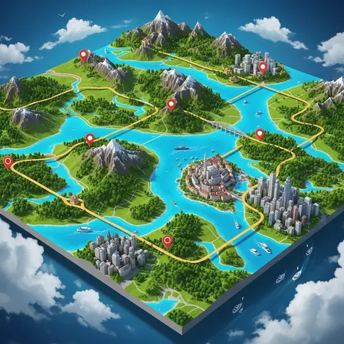 Vibrant 3D Tour Experience Through Diverse Landscapes