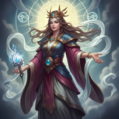 Majestic Goddess Art: Graceful & Tranquil Divine Image