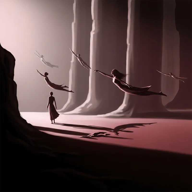 Enigmatic Salvador Dali-Inspired Gothic Dreamscape in Monochromatic Palette Enigmatic Salvador Dali-Inspired Gothic Dreamscape in Monochromatic Palette