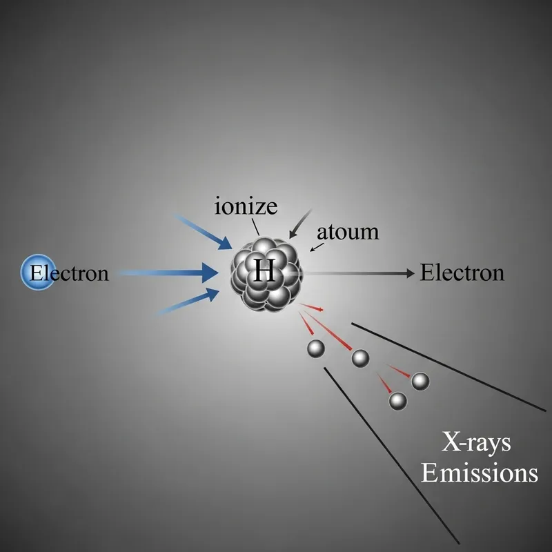 Electron Collides with Hydrogen Atom, Producing X-rays