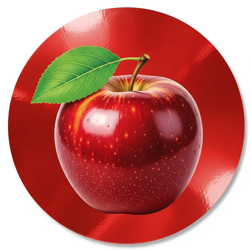 Vibrant Apple Sticker with 3D Illustration | Order Online
