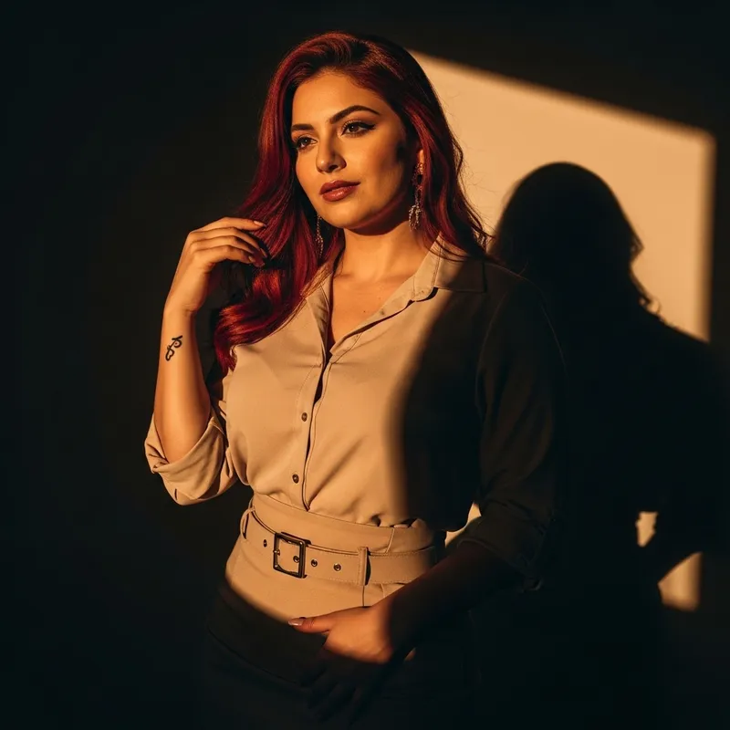 Elegant Voluptuous Hispanic Woman | Auburn Hair & Chic Outfit Elegant Voluptuous Hispanic Woman | Auburn Hair & Chic Outfit