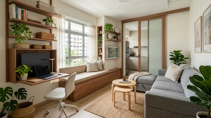 Smart Small Space Design Ideas for HDB Living Rooms