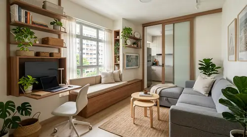 Smart Small Space Design Ideas for HDB Living Rooms