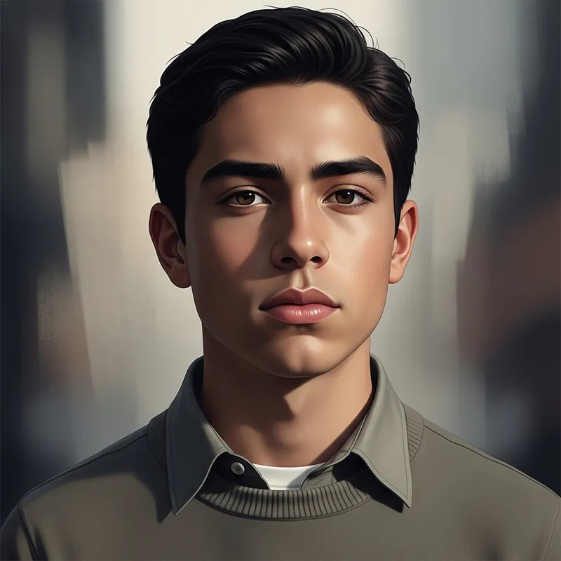 Professional NFT Artwork - Sophisticated Hispanic Teenage Boy Theme