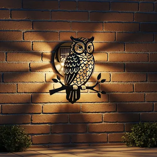 Owl-Shaped Solar Wall Lamp | Buy Now for Ambient Lighting