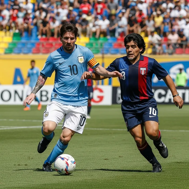 Epic Football Showdown: Messi vs. Maradona