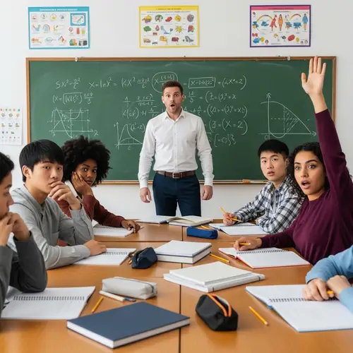Surprising Classroom Scene: Diverse Students React to Unexpected News