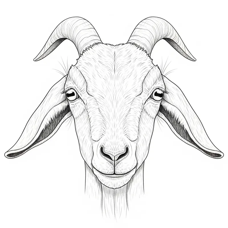 Basic Goat Face Drawing Tutorial Basic Goat Face Drawing Tutorial
