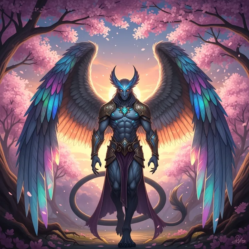 Fediel: Majestic Mythical Creature in Tranquil Setting