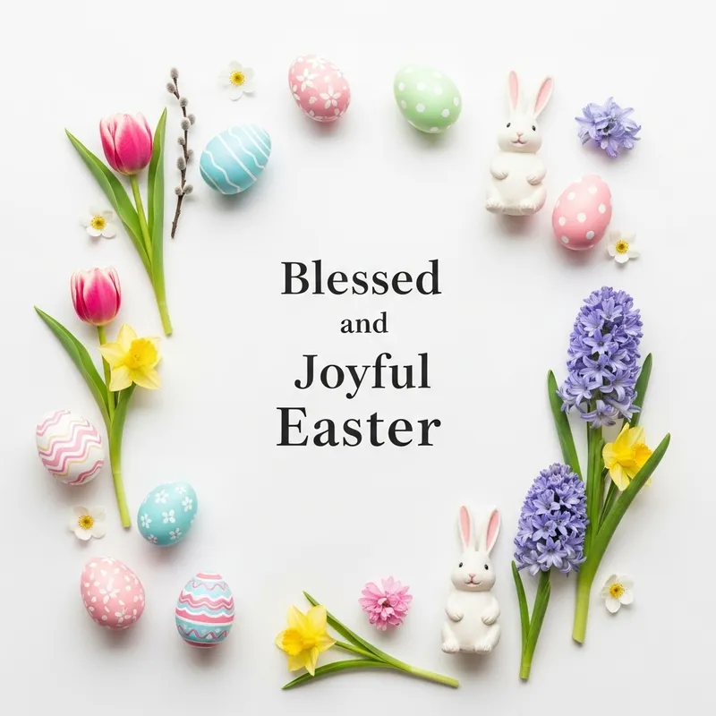 Blessed & Joyful Easter Wishes | Colorful Image for Family Blessed & Joyful Easter Wishes | Colorful Image for Family