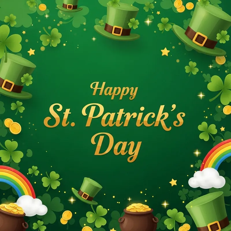 Happy St. Patrick's Day Social Media Graphic Design
