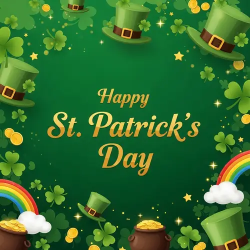 Cheerful St. Patrick's Day Graphic for Social Media