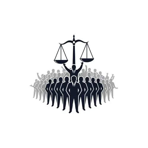 Justice Advocates Logo: Team of 10 vs. Crowds for Fairness