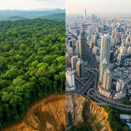Verdant Forest to Urban Jungle: Impact of Deforestation and Urbanization