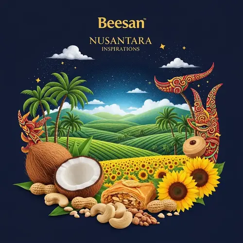 Nusantara Inspiration Sculpture Drawing in Navy Palette