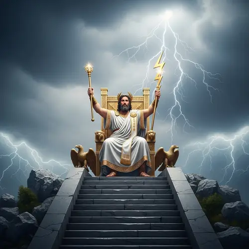 Zeus: The Mighty Greek God on His Throne
