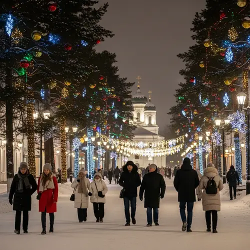 Christmas in Smolensk, Russia: Winter Wonderland Scene