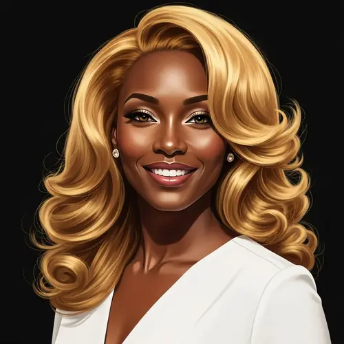 Dark Skin Woman with Golden Hair: A Portrait of Beauty