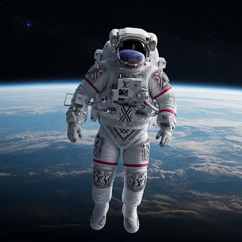 Luxury Astronaut Spacesuit in Outer Space