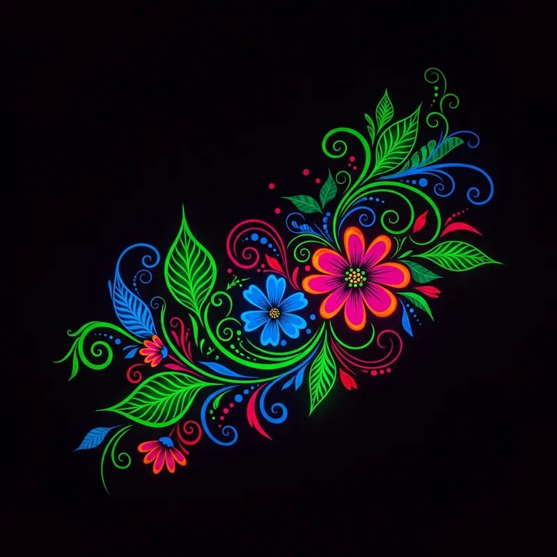 Vibrant Nature-Inspired Mural Design for Wall Art