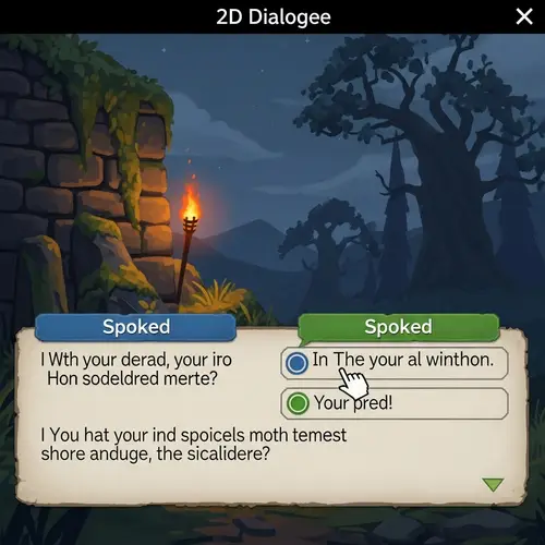 2D Dialogue Interface for Unity with Fantasy Environment