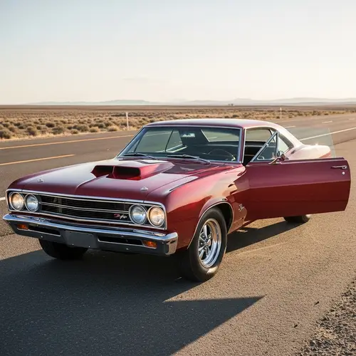 1960s American Muscle Car | Sleek Design | Glossy Red Finish