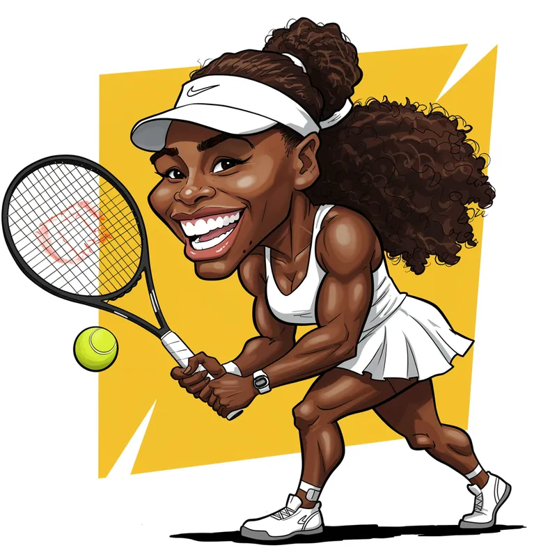 Funny Caricature of Serena Williams
