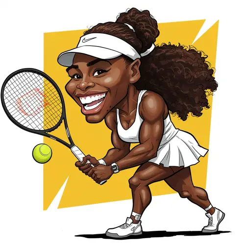 Funny Caricature of Serena Williams