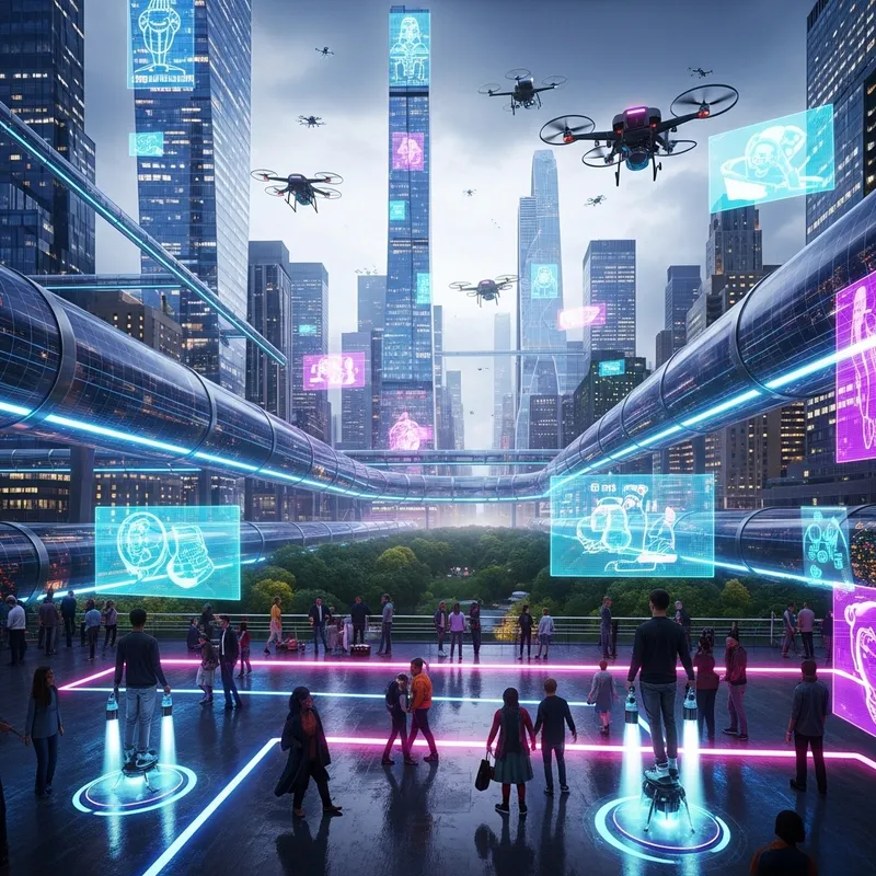 Futuristic New York City 1002024: Advanced Technology & Renowned Park