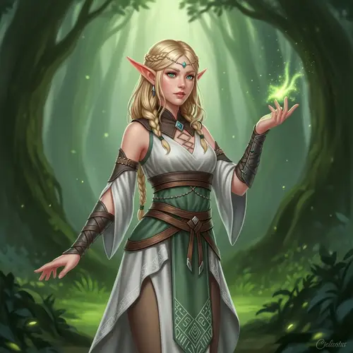 Blond Hair Elf Girl | Enchanting Elven Character in the Forest