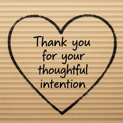 Heartfelt Thank You Message on Cardboard