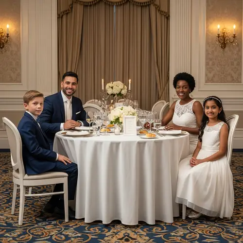 Festive Wedding Celebration with Elegant Table Settings