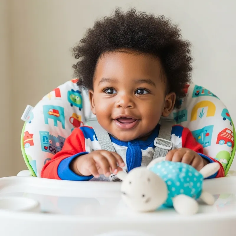 Adorable Black Baby Boy with a Soft Curly Afro