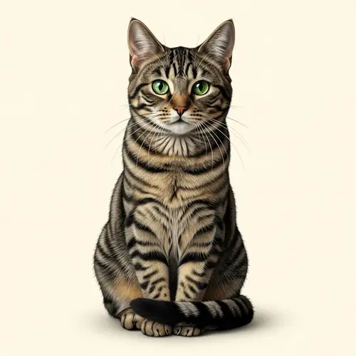 Domestic Short-Haired Cat with Tabby Markings