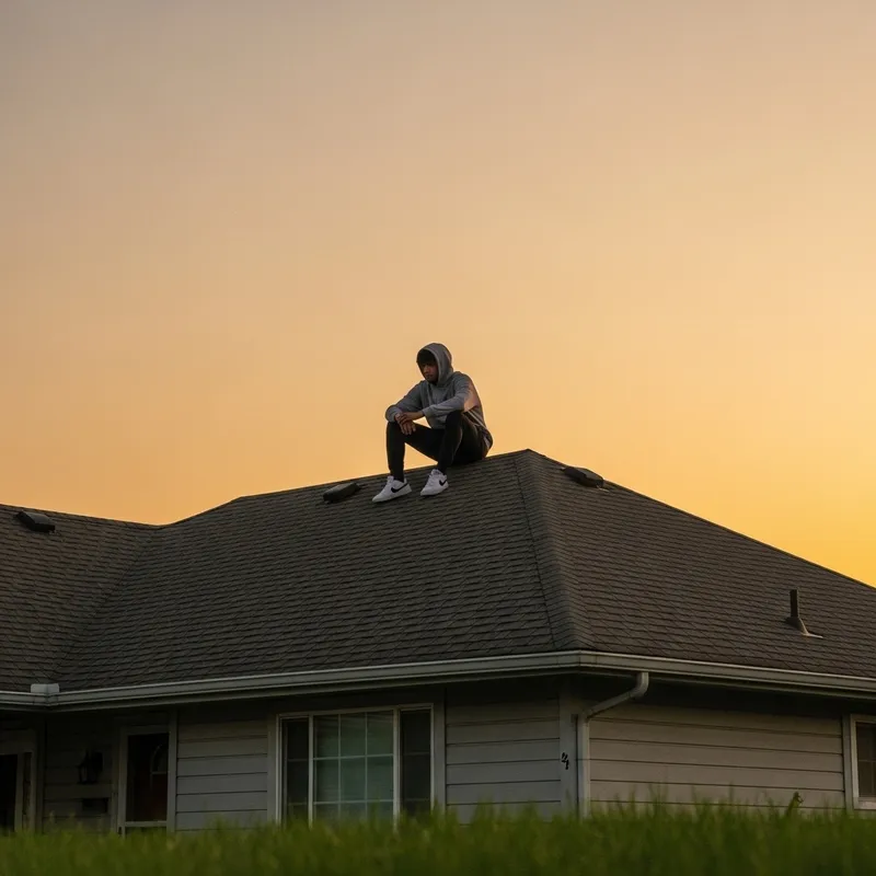 Person Decorating a Charming Suburban Home